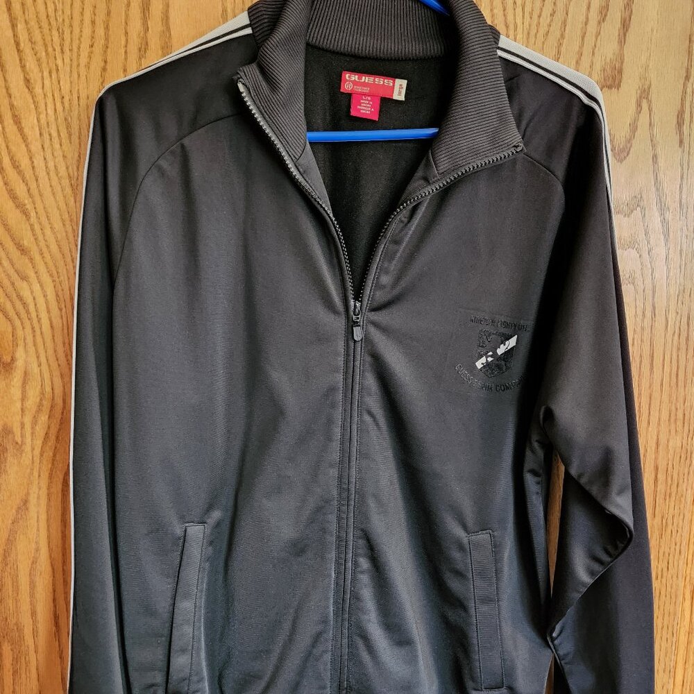 Men's Black Guess Track Jacket